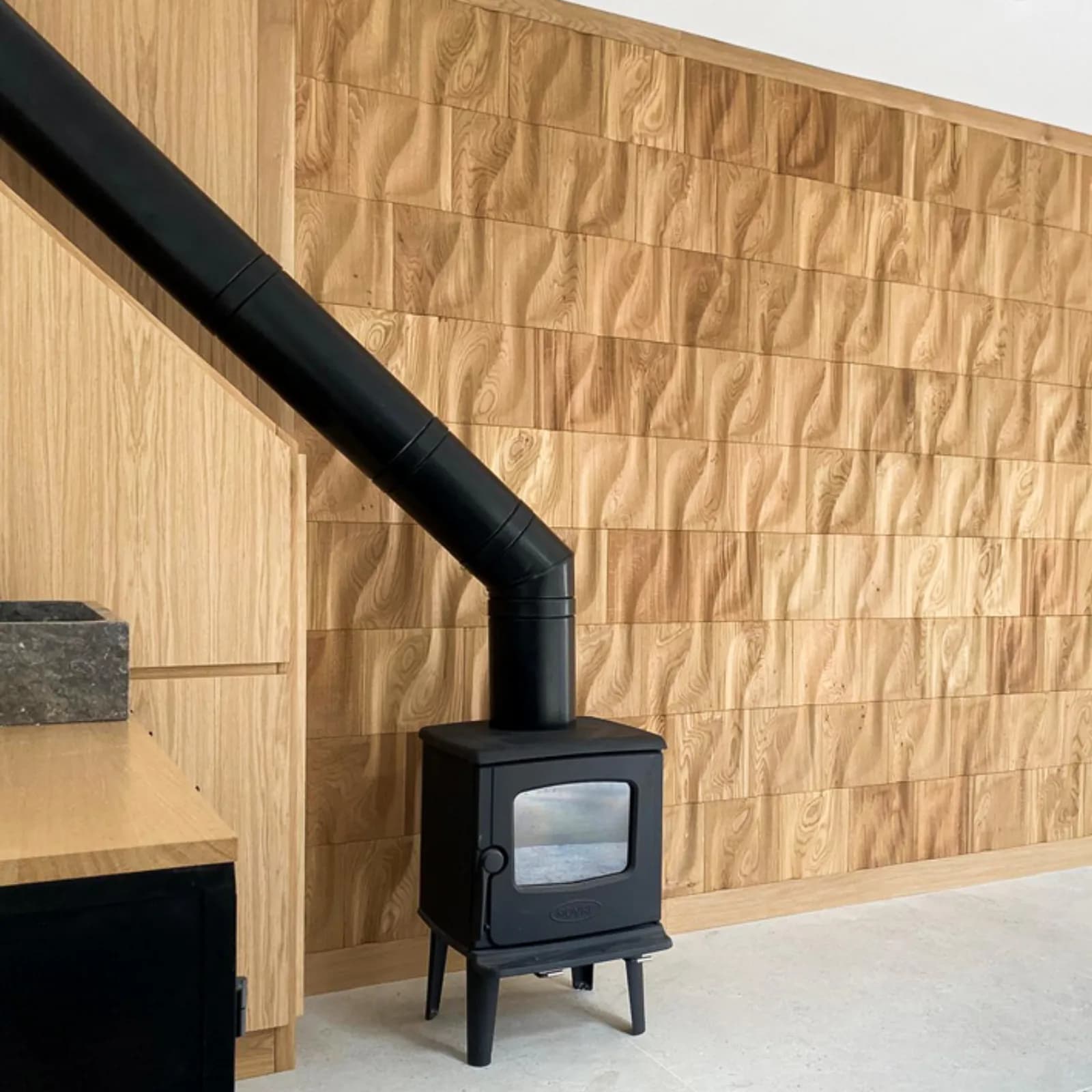 Spa-sone med Impressions-panel i naturell eik