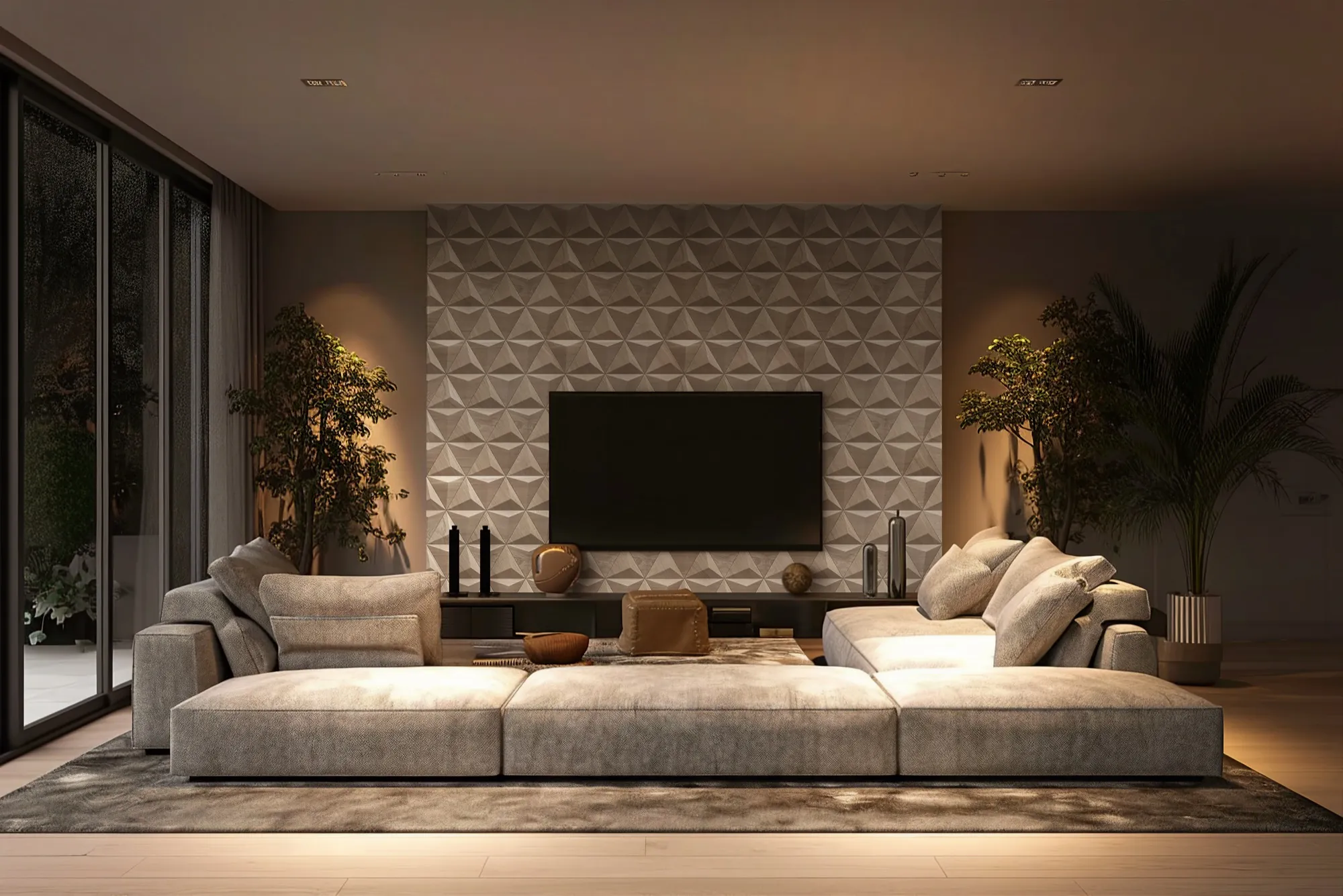 Loungeområde med LED av